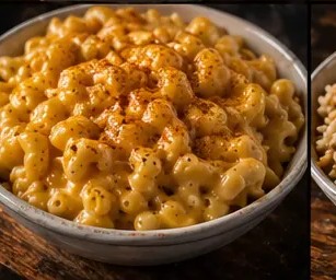 Melted soul mac and cheese side dish